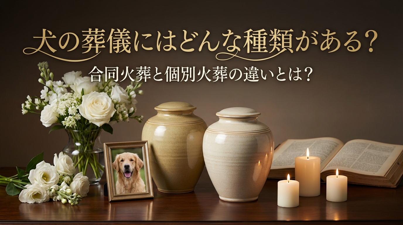 犬の葬儀にはどんな種類がある？合同火葬と個別火葬の違いとは？