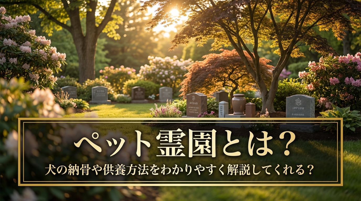 ペット霊園とは？犬の納骨や供養方法をわかりやすく解説してくれる？