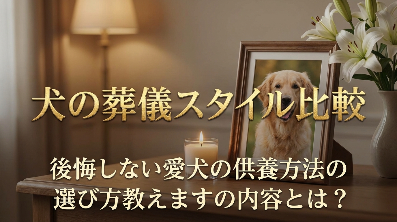 犬の葬儀スタイル比較｜後悔しない愛犬の供養方法の選び方教えますの内容とは？