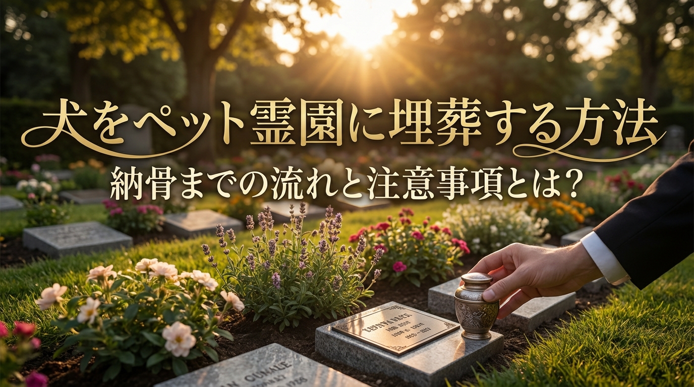 犬をペット霊園に埋葬する方法と納骨までの流れと注意事項とは？