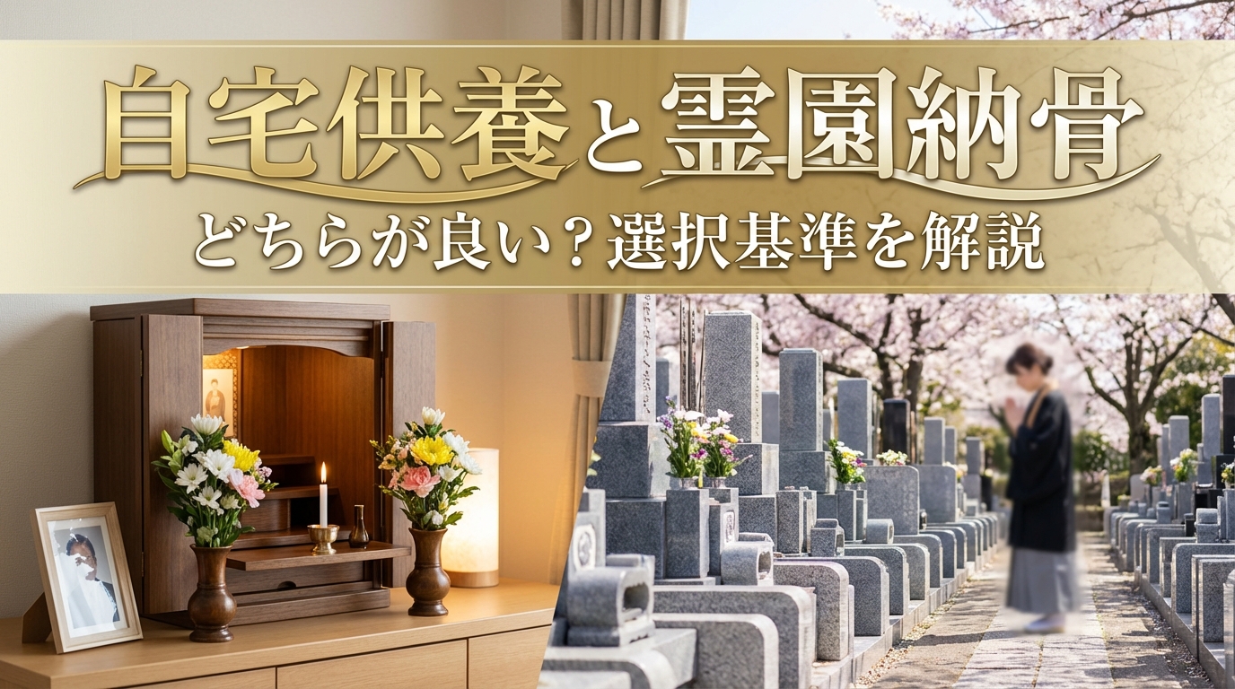 自宅供養と霊園納骨どちらが良い？選択基準を解説