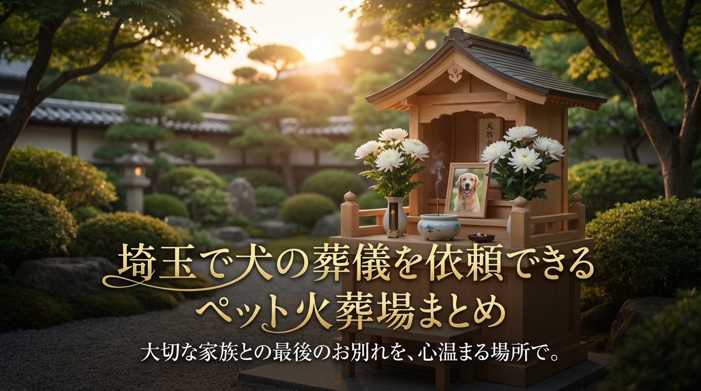 埼玉で犬の葬儀を依頼できるペット火葬場まとめ
