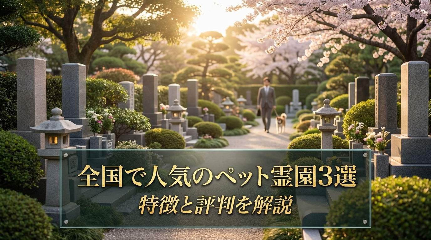 全国で人気のペット霊園3選｜特徴と評判を解説