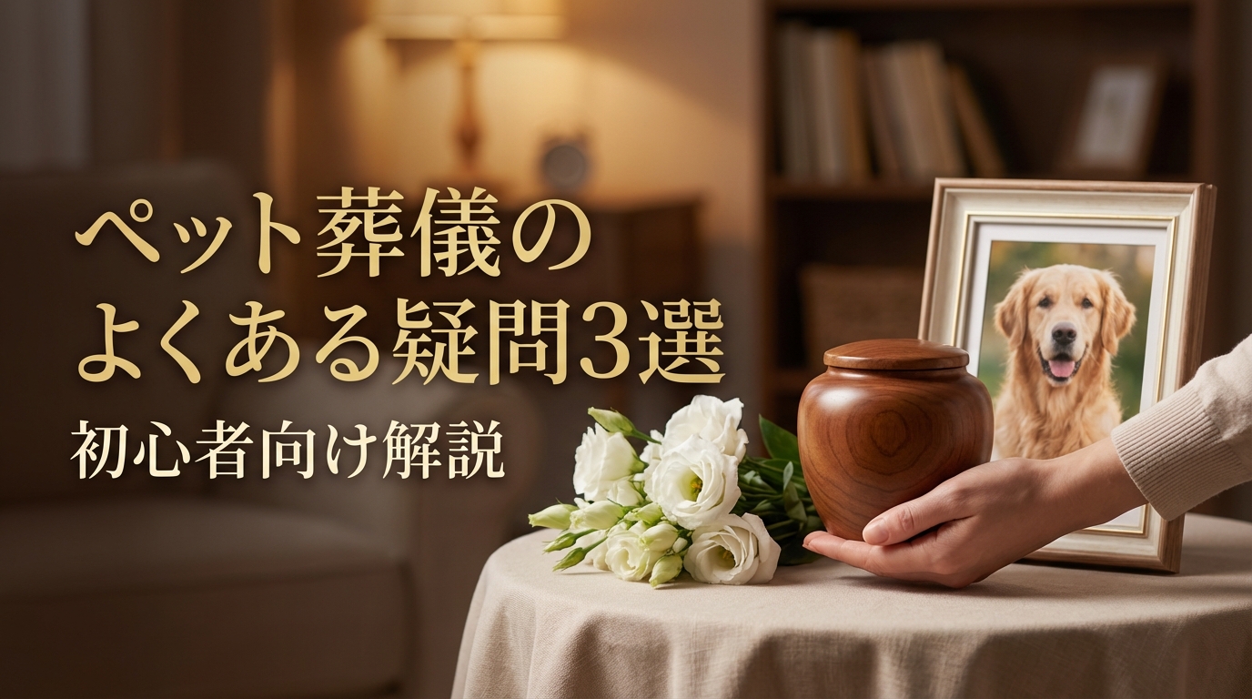 ペット葬儀のよくある疑問3選｜初心者向け解説
