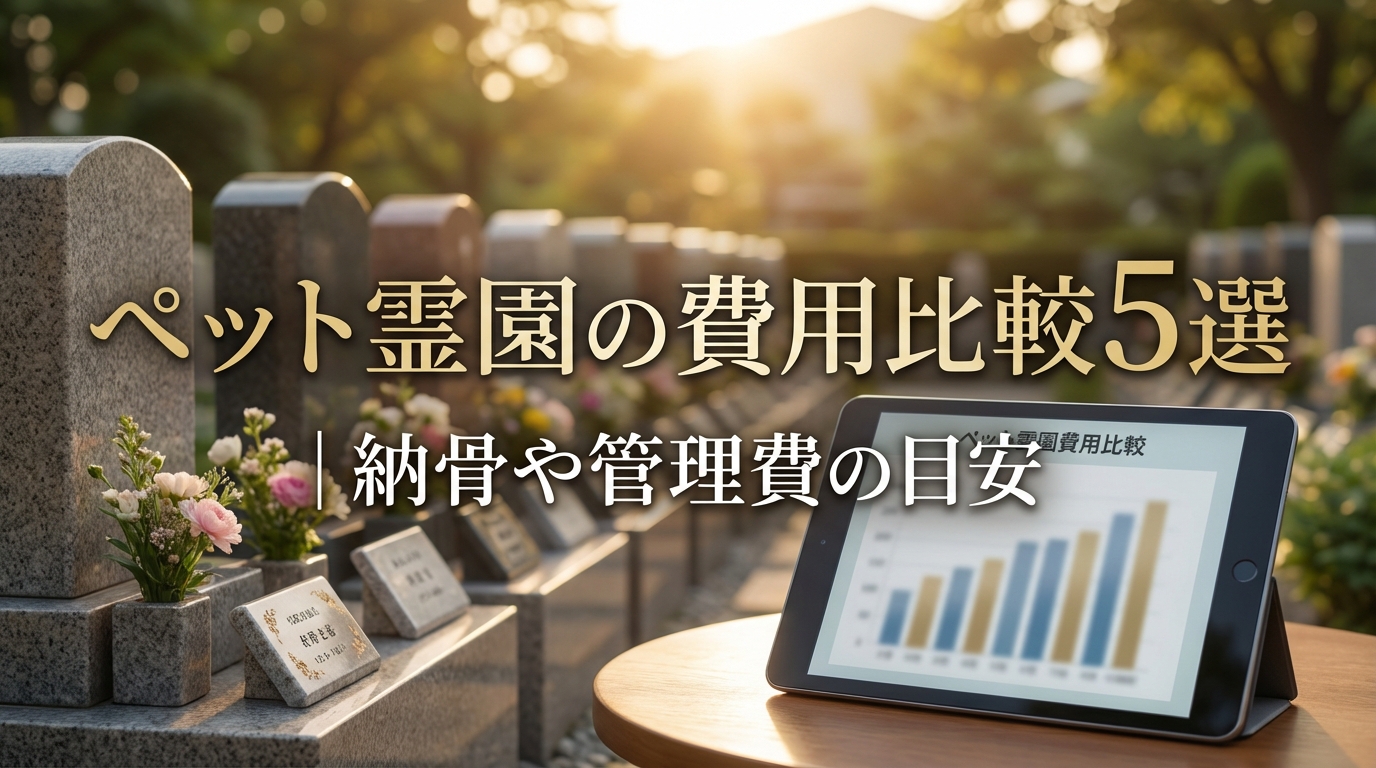 ペット霊園の費用比較5選｜納骨や管理費の目安