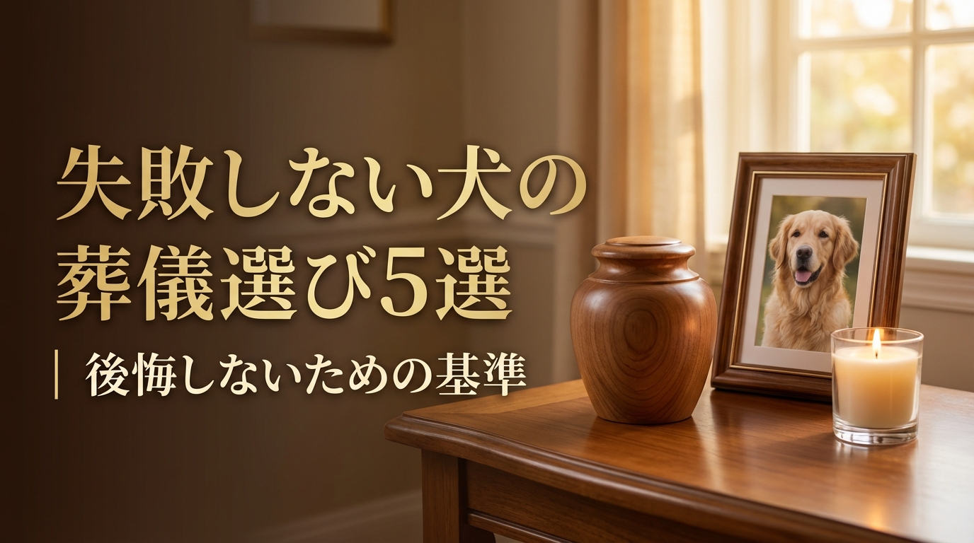 失敗しない犬の葬儀選び5選｜後悔しないための基準