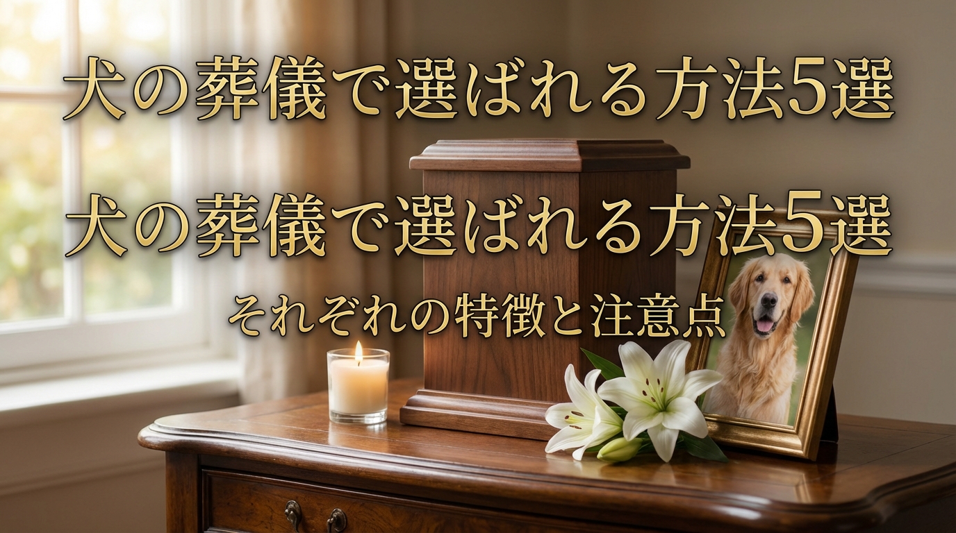 犬の葬儀で選ばれる方法5選|それぞれの特徴と注意点