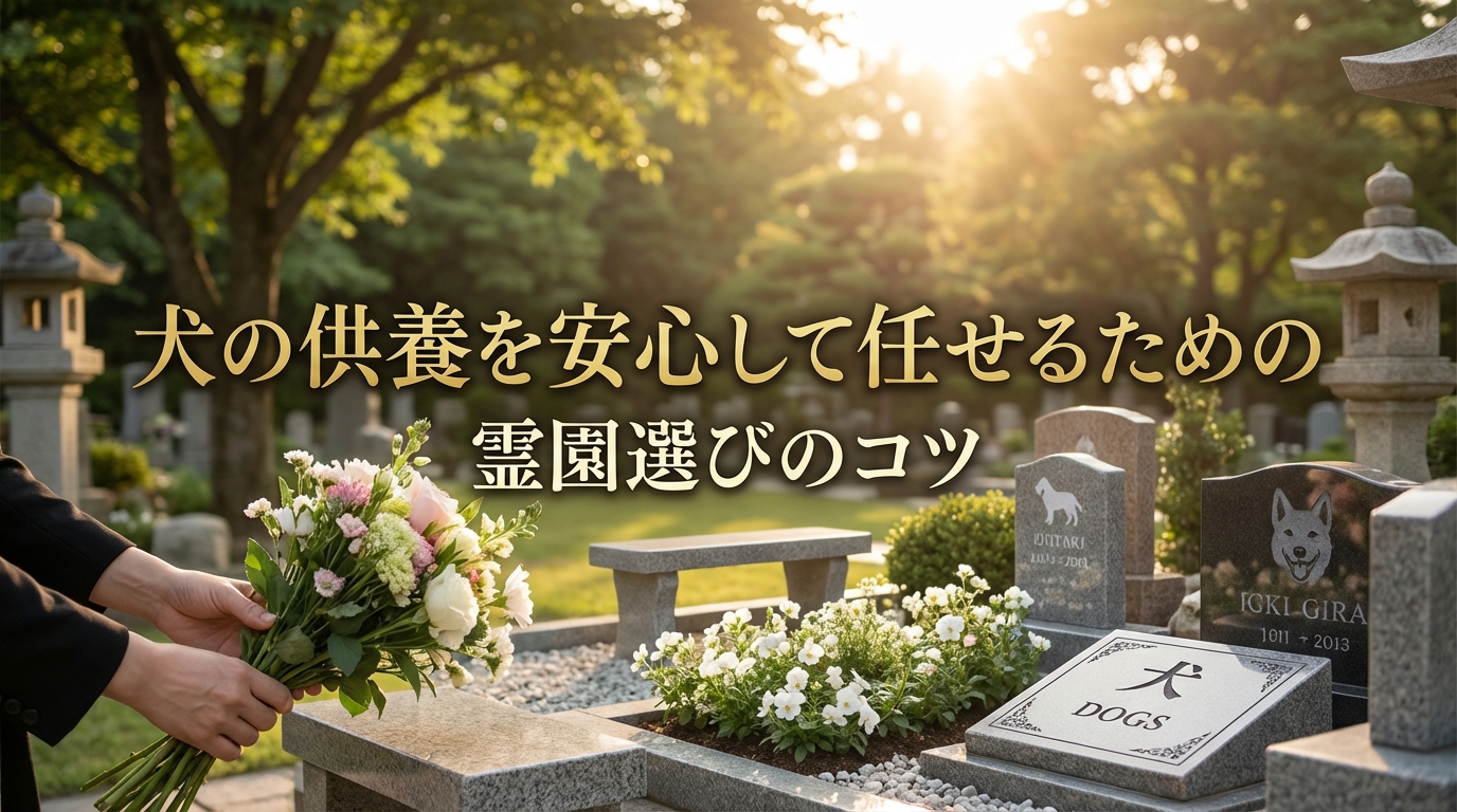 犬の供養を安心して任せるための霊園選びのコツ