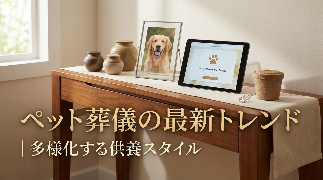ペット葬儀の最新トレンド|多様化する供養スタイル
