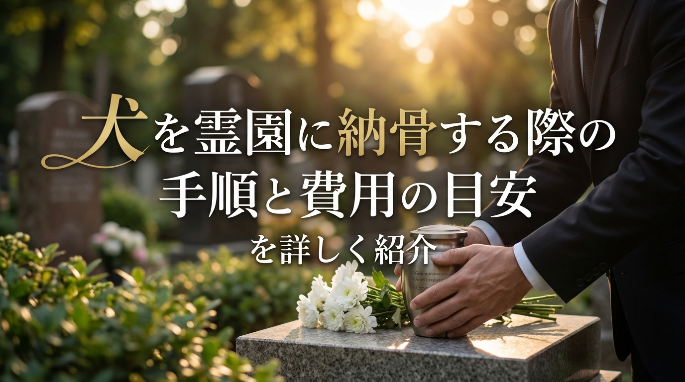 犬を霊園に納骨する際の手順と費用の目安を詳しく紹介