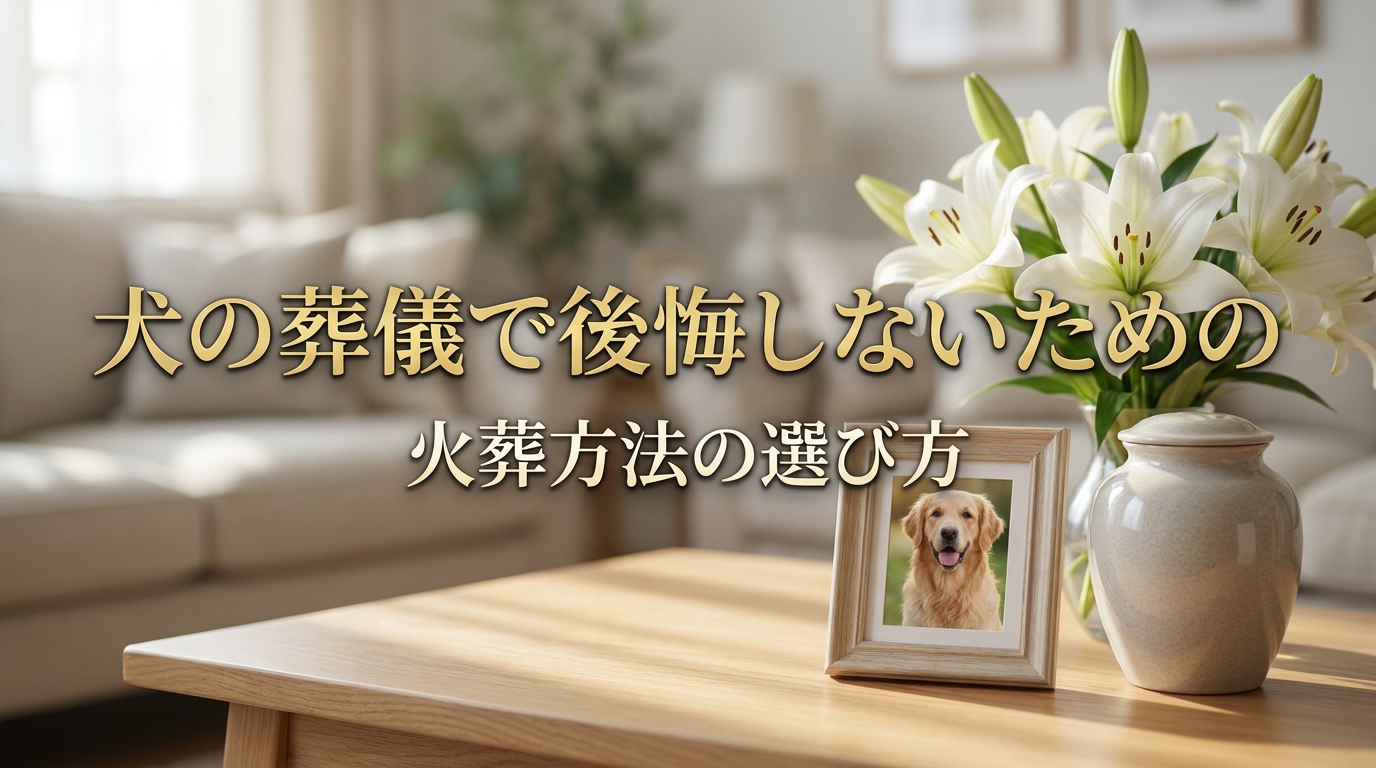 犬の葬儀で後悔しないための火葬方法の選び方