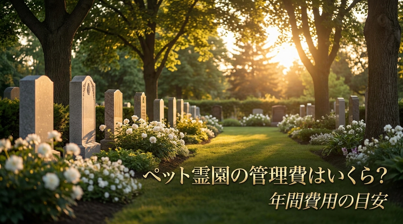 ペット霊園の管理費はいくら？年間費用の目安