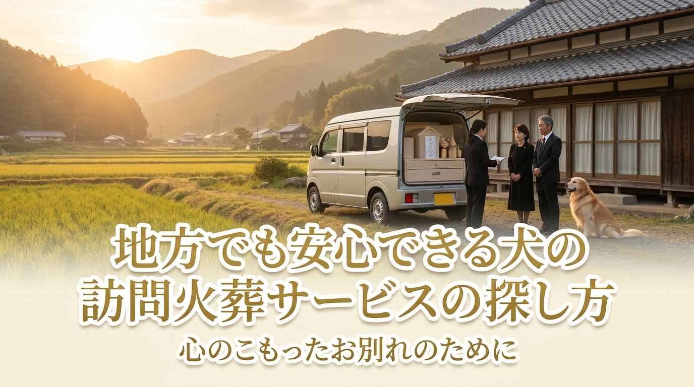 地方でも安心できる犬の訪問火葬サービスの探し方