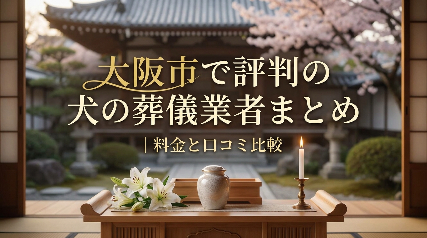 大阪市で評判の犬の葬儀業者まとめ｜料金と口コミ比較
