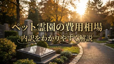 ペット霊園の費用相場と内訳をわかりやすく解説