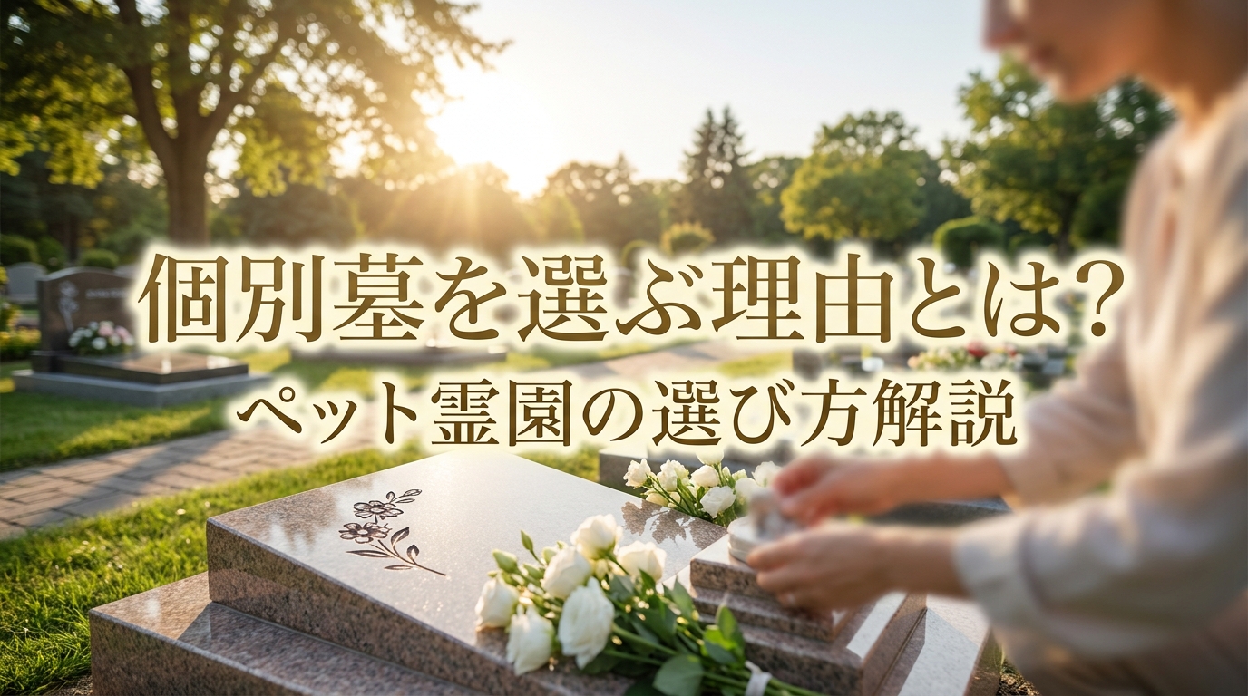 個別墓を選ぶ理由とは？ペット霊園の選び方解説