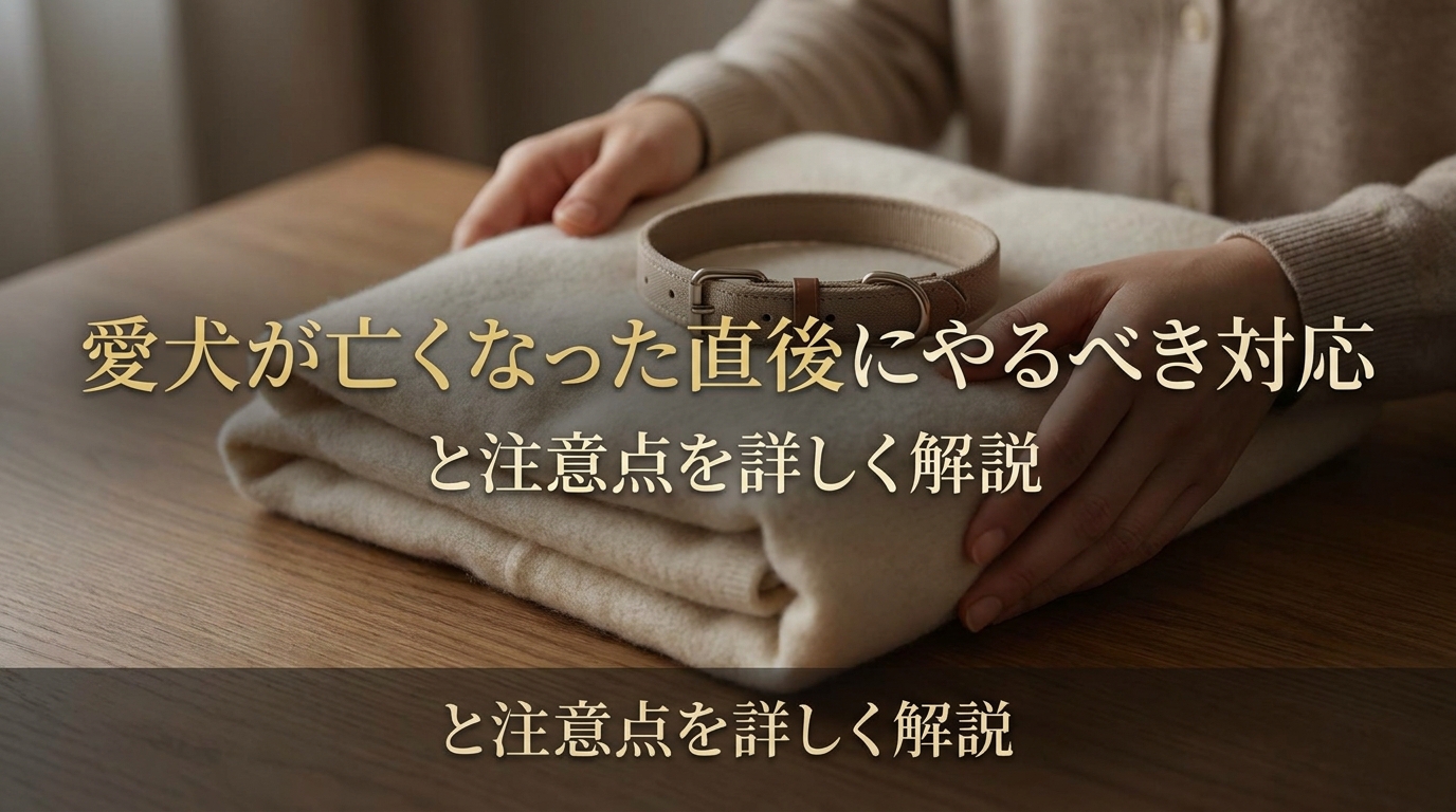 愛犬が亡くなった直後にやるべき対応と注意点を詳しく解説