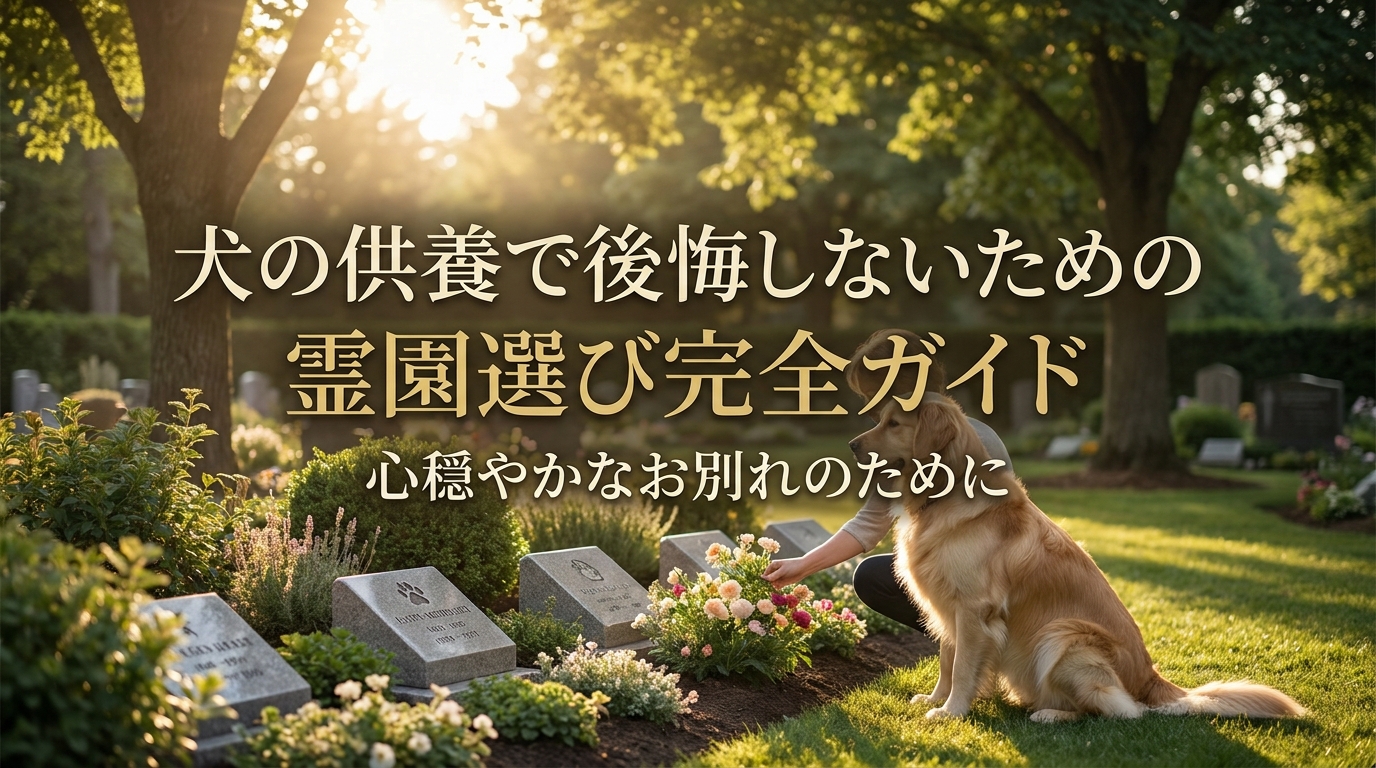 犬の供養で後悔しないための霊園選び完全ガイド