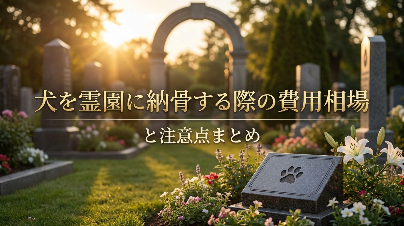 犬を霊園に納骨する際の費用相場と注意点まとめ