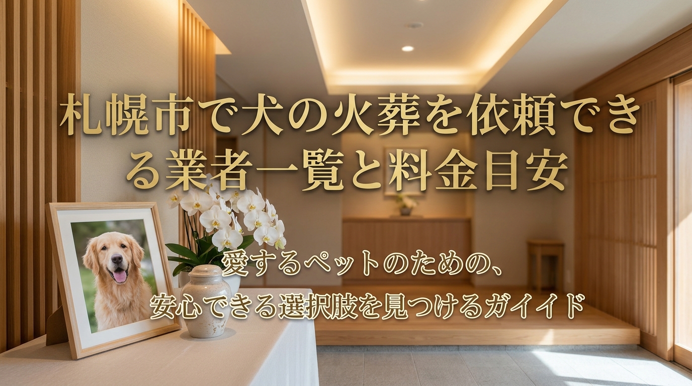 札幌市で犬の火葬を依頼できる業者一覧と料金目安