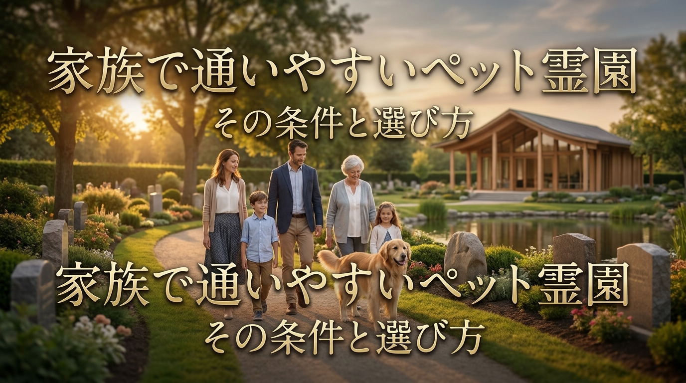 家族で通いやすいペット霊園の条件とは何か