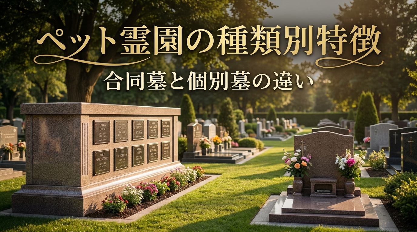 ペット霊園の種類別特徴|合同墓と個別墓の違い