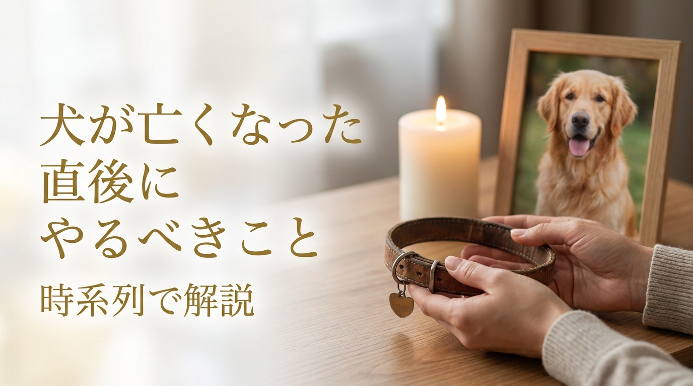 犬が亡くなった直後にやるべきことを時系列で解説