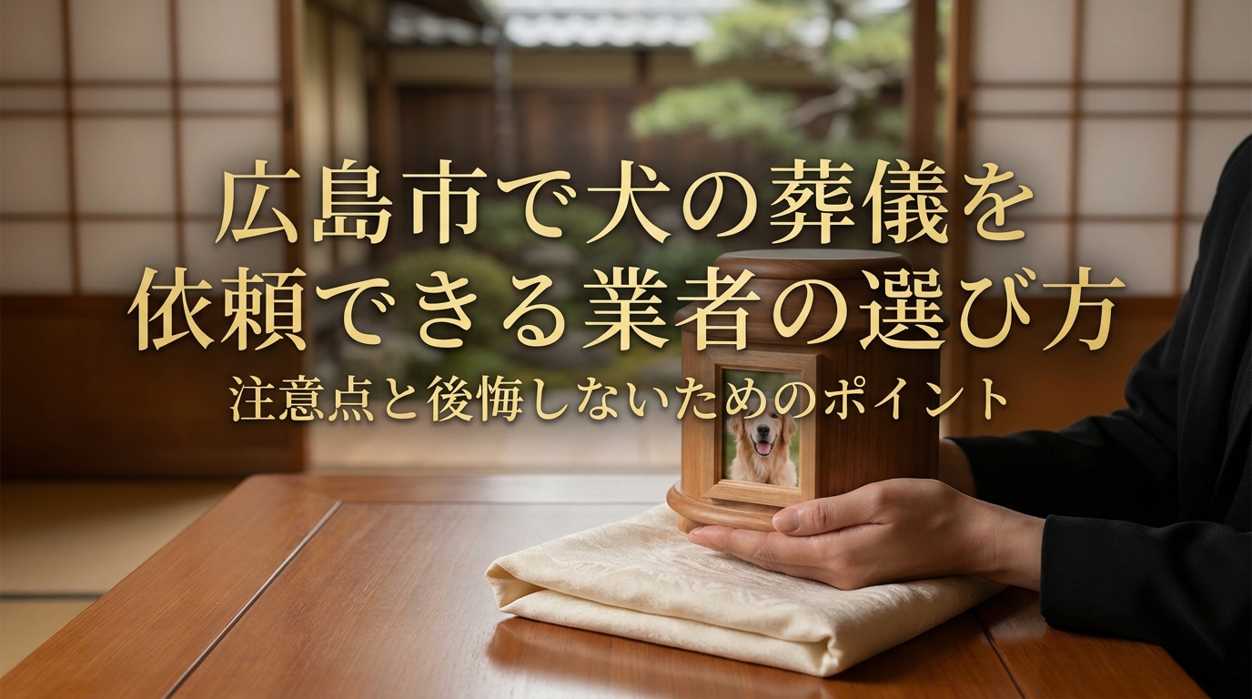 広島市で犬の葬儀を依頼できる業者の選び方と注意点