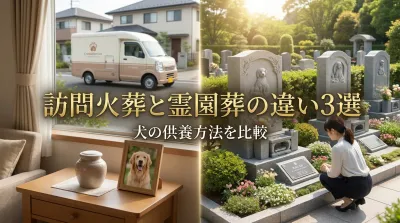 訪問火葬と霊園葬の違い3選｜犬の供養方法を比較