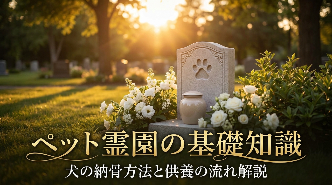 ペット霊園の基礎知識｜犬の納骨方法と供養の流れ解説