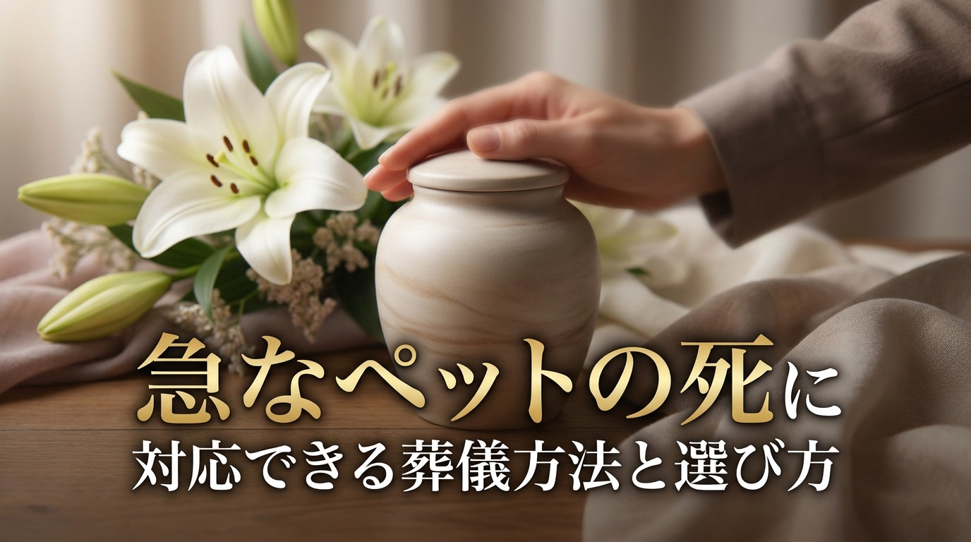 急なペットの死に対応できる葬儀方法と選び方