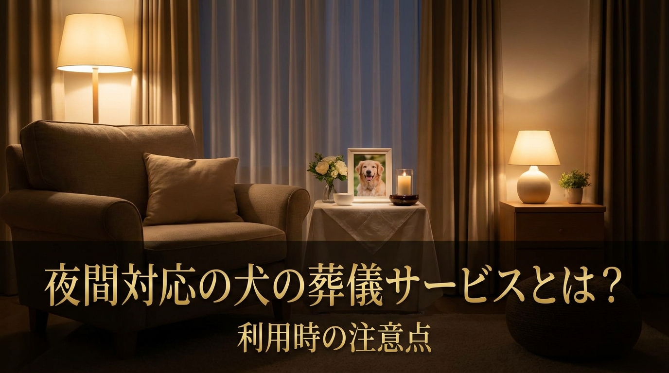 夜間対応の犬の葬儀サービスとは？利用時の注意点