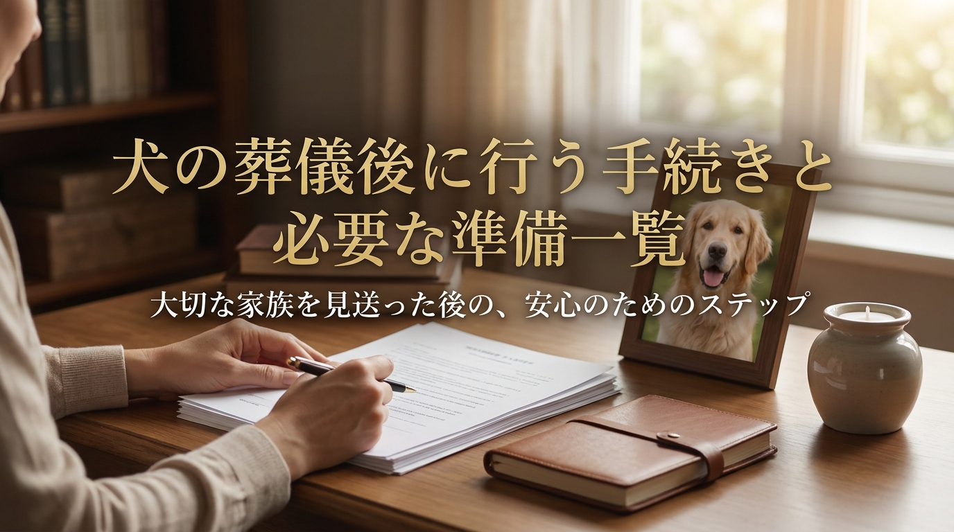 犬の葬儀後に行う手続きと必要な準備一覧