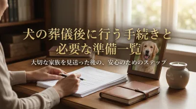 犬の葬儀後に行う手続きと必要な準備一覧