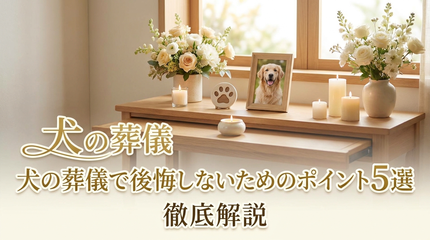 犬の葬儀で後悔しないためのポイント5選を徹底解説